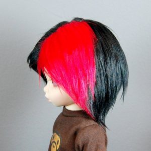 6/7 Black and Red Wig