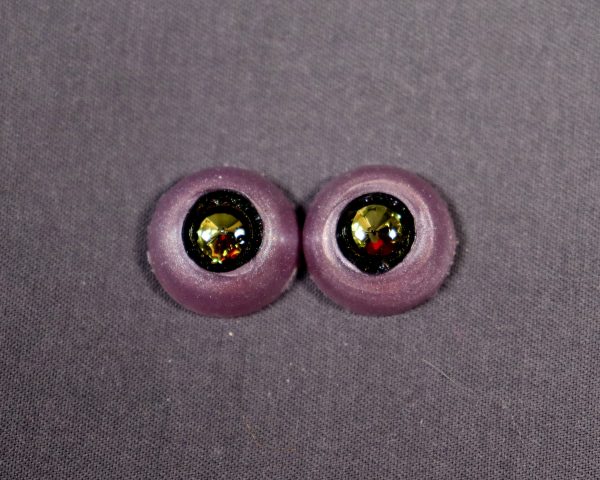16mm Purple Sclera and Gold Iris Eyes