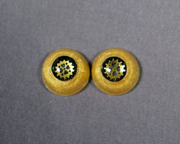 18mm Gold Steampunk Eyes